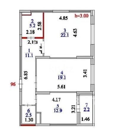 Продажа 2-комнатной квартиры, 75.1 м² - Продажа двухкомнатных квартир в р-не Есиль Астаны - страница 45 фото 3 из 3