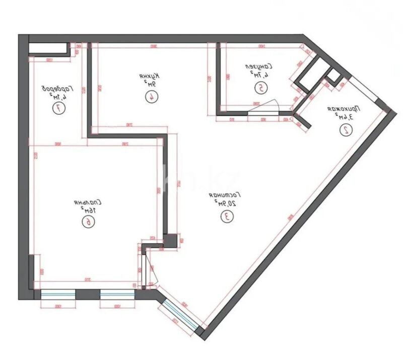 Продажа 2-комнатной квартиры, 59.3 м² - Продажа двухкомнатных квартир в р-не Нура Астаны - страница 49 фото 3 из 3