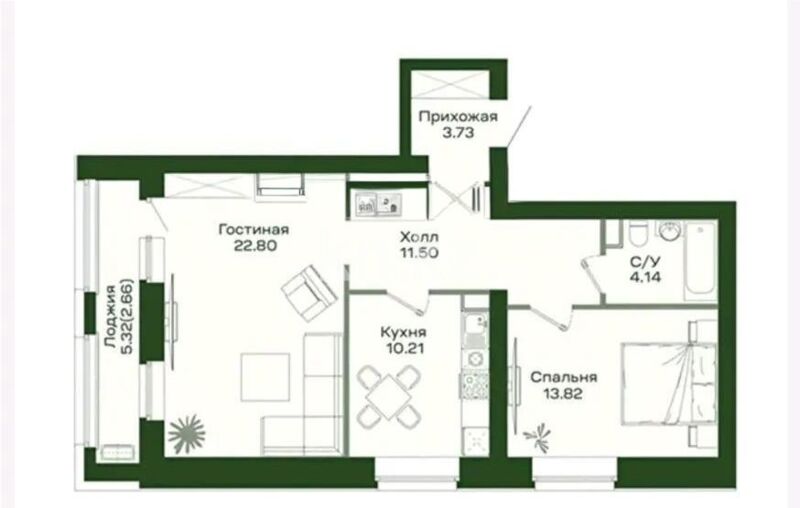 Продажа 2-комнатной квартиры, 68.6 м² - Продажа двухкомнатных квартир в р-не Сарайшык Астаны - страница 23 фото 4 из 4