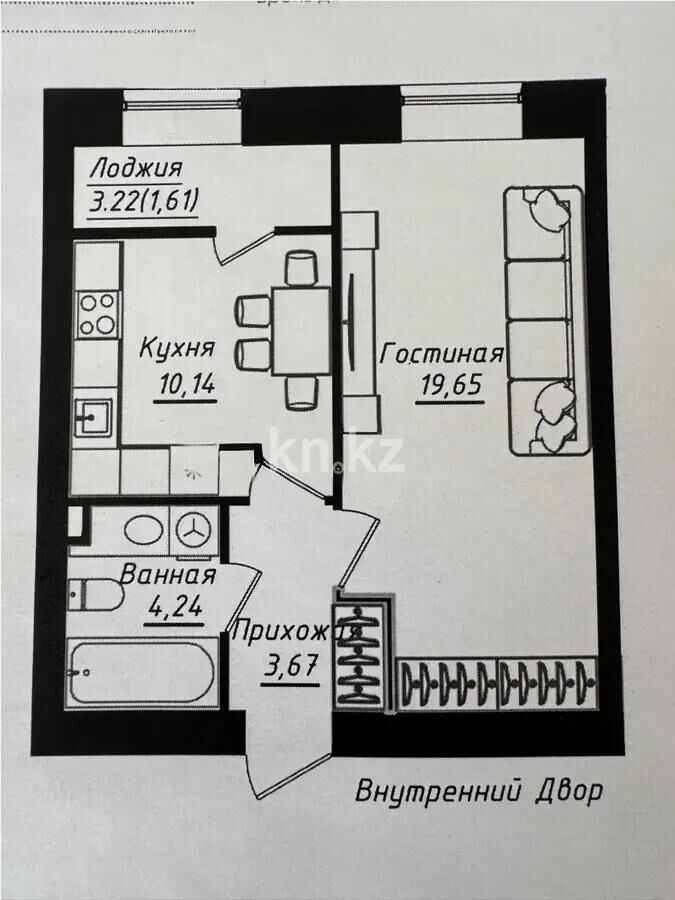 Продажа 1-комнатной квартиры, 40 м² - Продажа квартир в Астане - страница 24 фото 1 из 1