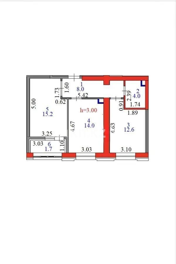 Продажа 2-комнатной квартиры, 55 м² - Продажа двухкомнатных квартир в р-не Нура Астаны фото 5 из 5