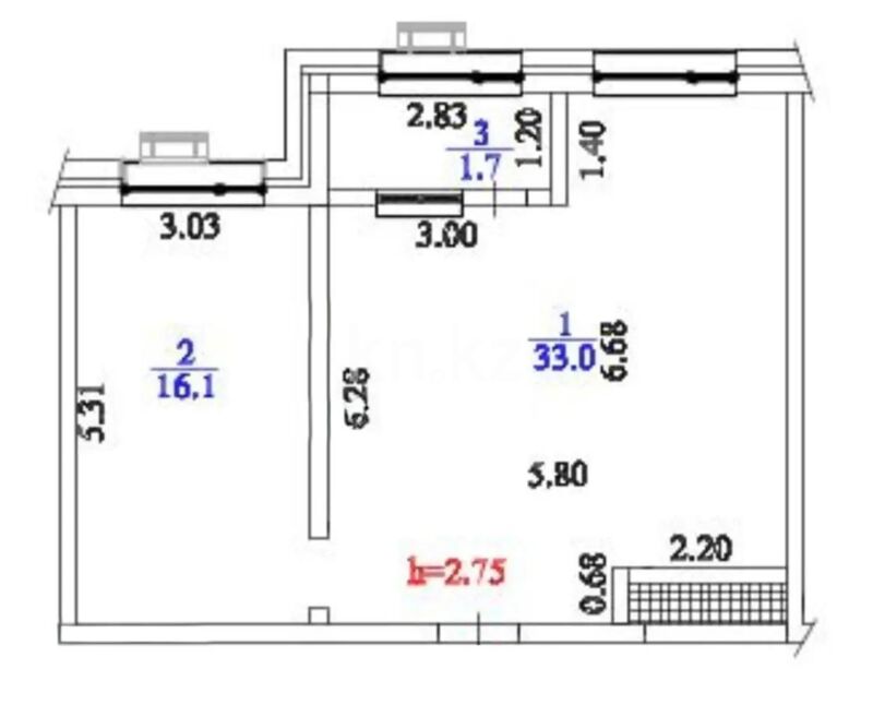 Продажа 2-комнатной квартиры, 50.8 м² - Продажа двухкомнатных квартир в монолитном доме в Казахстане - страница 9 фото 3 из 3