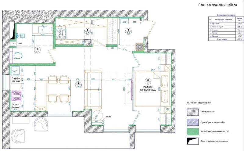 Продажа 2-комнатной квартиры, 52.9 м² - Продажа двухкомнатных квартир в монолитно-каркасном доме в Казахстане - страница 188 фото 2 из 2