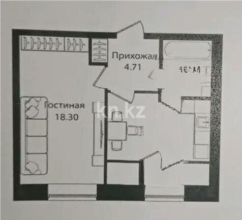 Продажа 1-комнатной квартиры, 39.5 м² - Продажа квартир в Казахстане - страница 109 фото 1 из 1