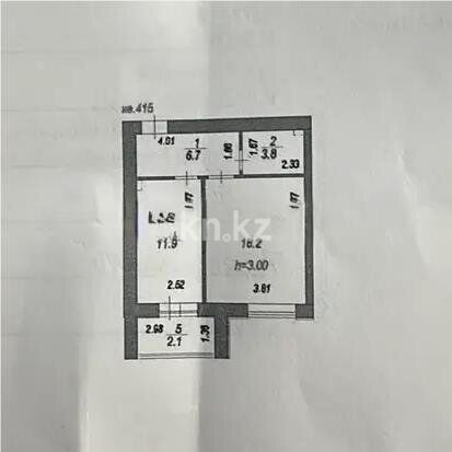 Продажа 1-комнатной квартиры, 42.7 м² - Продажа квартир в кирпичном доме в Астане фото 1 из 1
