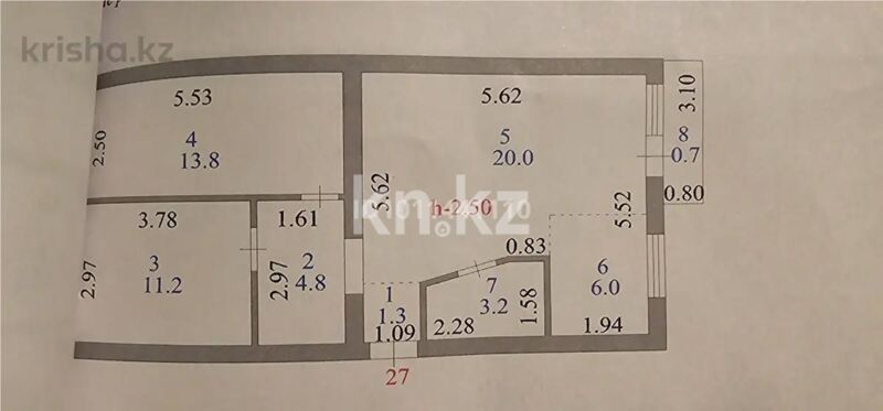 Продажа 3-комнатной квартиры, 61 м² - Продажа трехкомнатных квартир в блочном доме в Казахстане - страница 26 фото 6 из 6