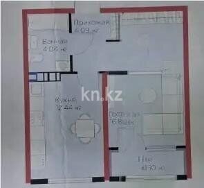 Продажа 1-комнатной квартиры, 38.92 м² - Продажа квартир в Алматы - страница 48 фото 1 из 1
