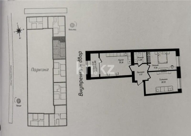 Продажа 2-комнатной квартиры, 70 м² - Продажа двухкомнатных квартир в р-не Есиль Астаны - страница 34 фото 1 из 1