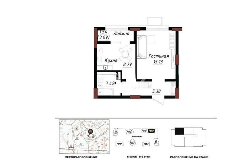 Продажа 1-комнатной квартиры, 35 м² - Продажа квартир от собственников в Астане фото 1 из 1