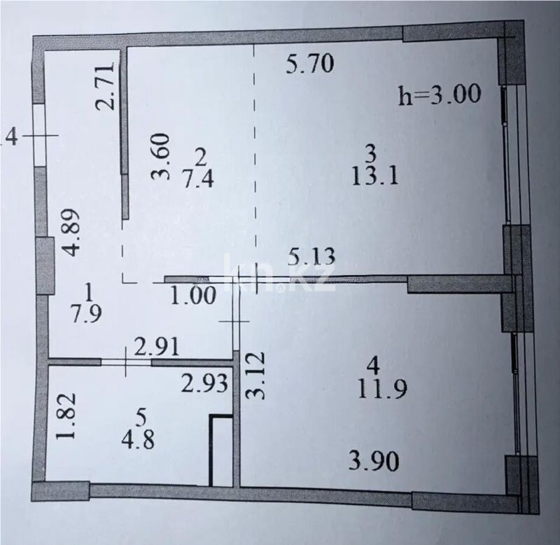 Продажа 2-комнатной квартиры, 45.1 м² - Недвижимость в Астане - страница 27 фото 5 из 5