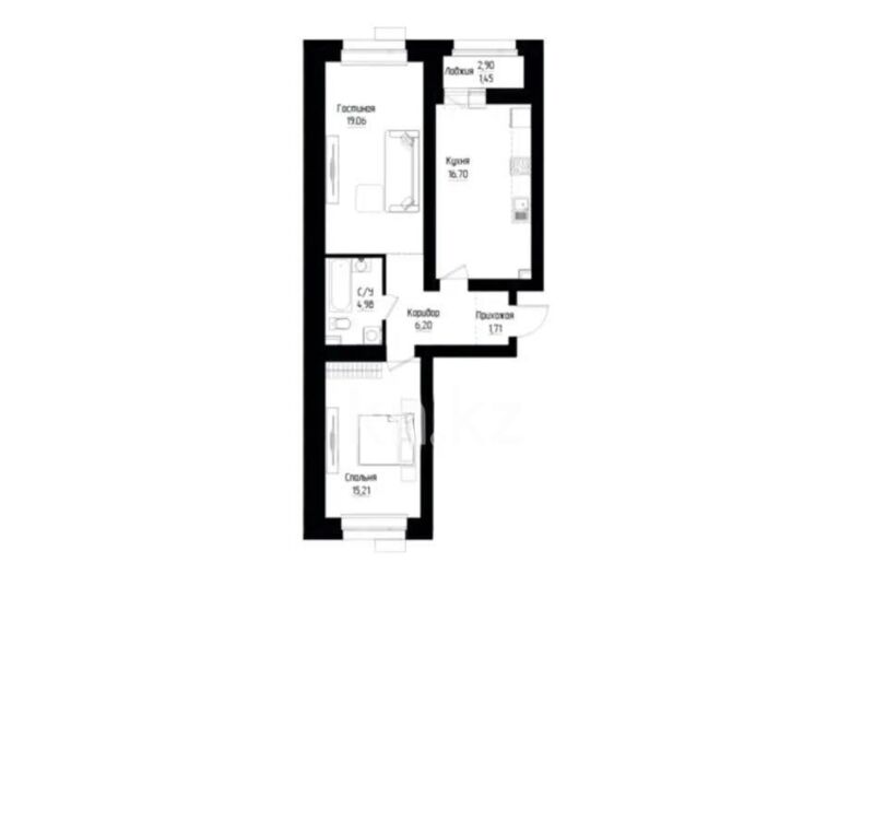 Продажа 2-комнатной квартиры, 65.31 м² - Недвижимость в Астане - страница 28 фото 1 из 1