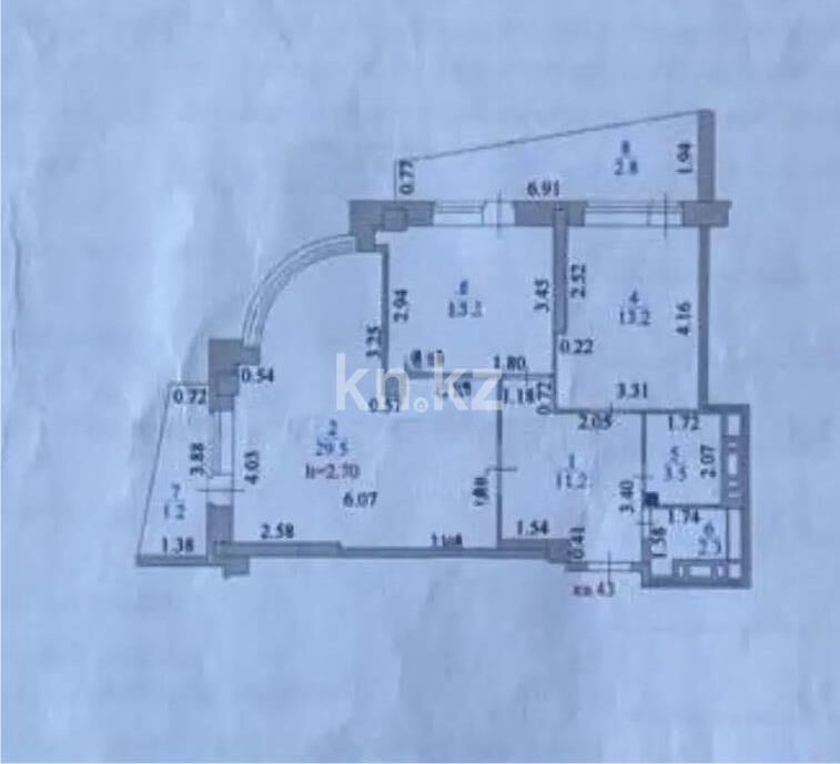 Продажа 2-комнатной квартиры, 77 м² - Продажа двухкомнатных квартир в р-не Байконур Астаны - страница 7 фото 7 из 7