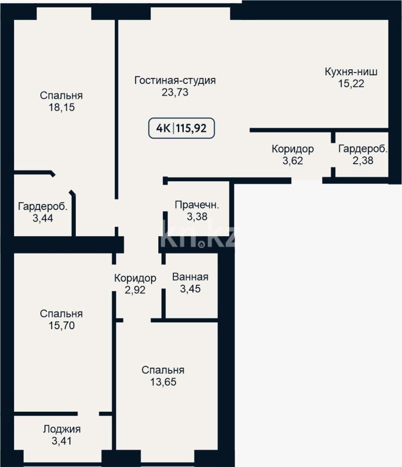 Продажа 4-комнатной квартиры, 115 м² - Продажа четырехкомнатных квартир в кирпичном доме в Караганде - страница 4 фото 1 из 10