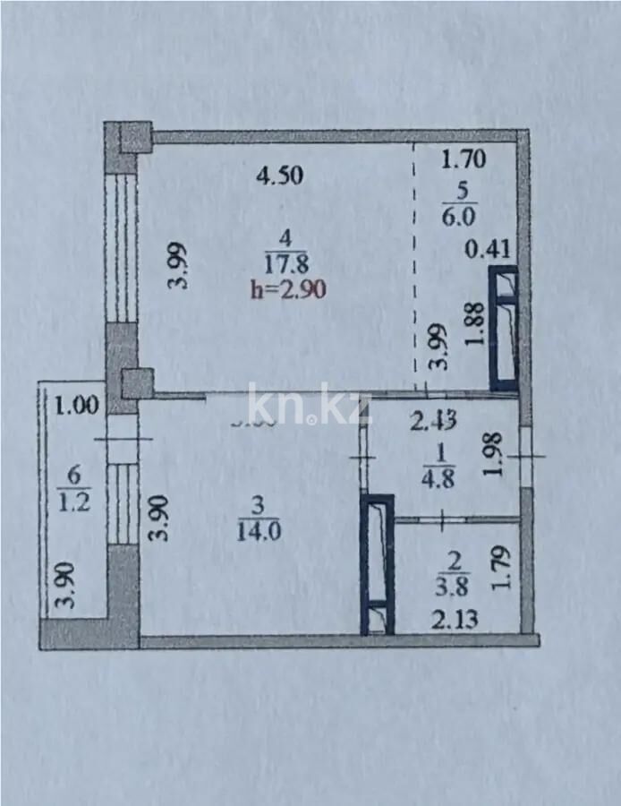 Продажа 2-комнатной квартиры, 48 м² - Продажа двухкомнатных квартир в р-не Сарайшык Астаны - страница 16 фото 5 из 5