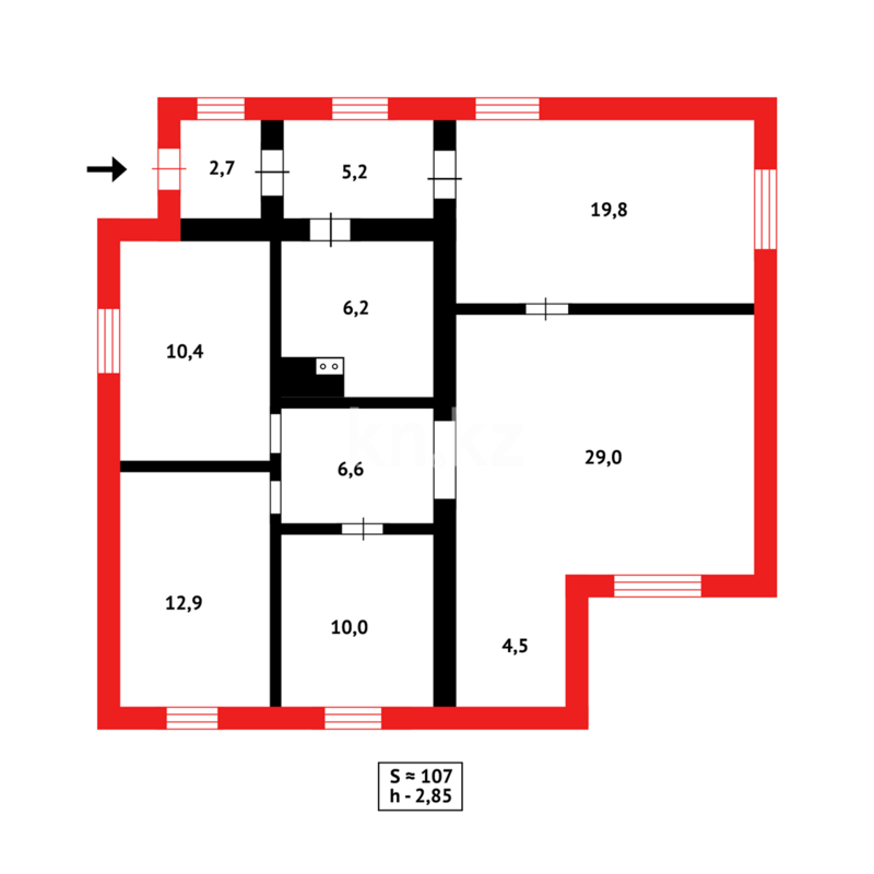 Продажа 4-комнатного дома, 147.3 м² - Продажа домов, коттеджей в Караганде - страница 6 фото 32 из 32
