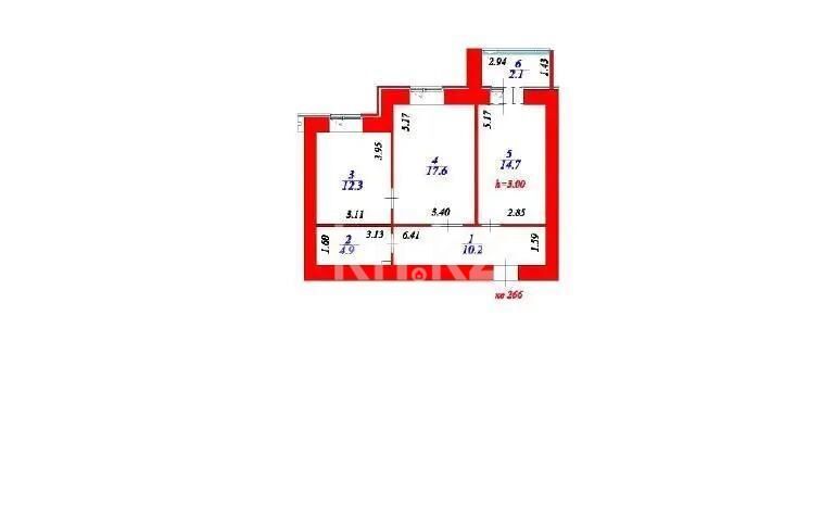 Продажа 2-комнатной квартиры, 61.8 м² - Продажа квартир в кирпичном доме в Астане фото 1 из 1