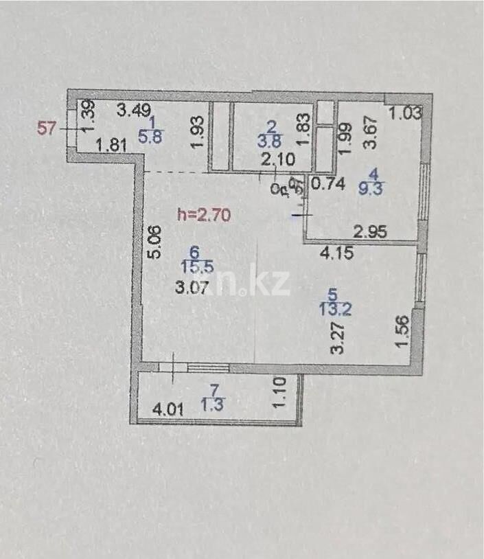 Продажа 2-комнатной квартиры, 51 м² - Продажа квартир в блочном доме в Казахстане - страница 31 фото 5 из 5