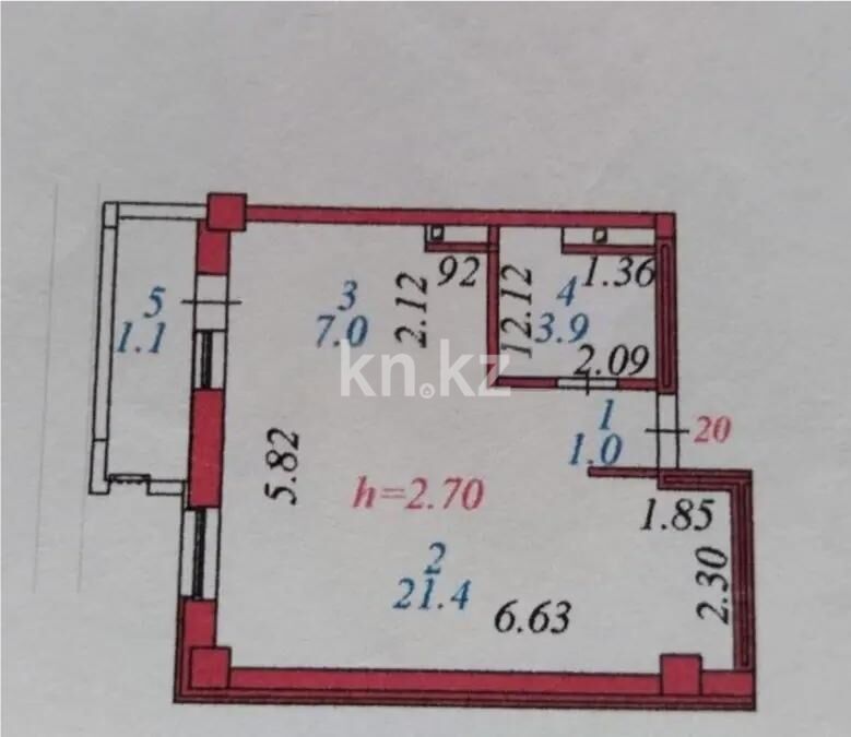 Продажа 1-комнатной квартиры, 34.4 м² - Продажа однокомнатных квартир в р-не Алматы Астаны - страница 5 фото 4 из 4