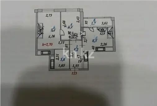 Продажа 2-комнатной квартиры, 42.6 м² - Продажа двухкомнатных квартир в монолитно-каркасном доме в Казахстане - страница 5 фото 1 из 1