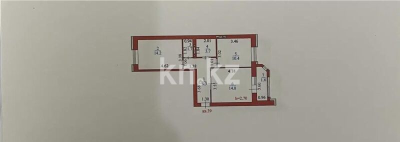 Продажа 2-комнатной квартиры, 54.7 м² - Продажа квартир в кирпичном доме в Астане - страница 59 фото 6 из 6