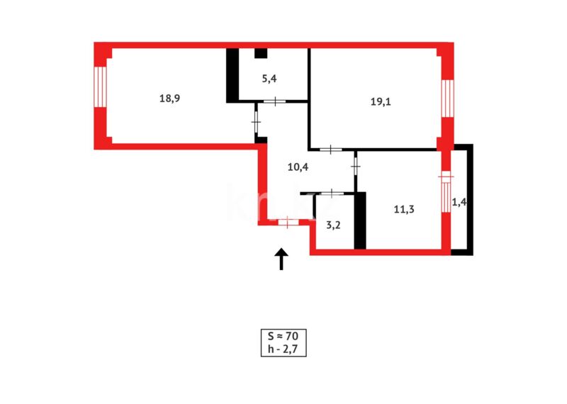 Продажа 2-комнатной квартиры, 69.7 м² - Продажа  двухкомнатных квартир в новостройках Астаны - страница 93 фото 13 из 13