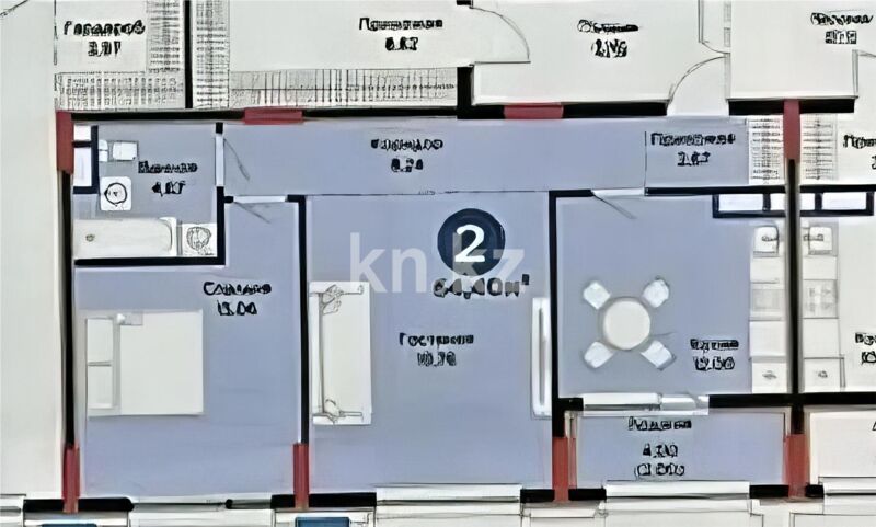 Продажа 2-комнатной квартиры, 64.4 м² - Продажа двухкомнатных квартир в р-не Нура Астаны - страница 49 фото 1 из 1