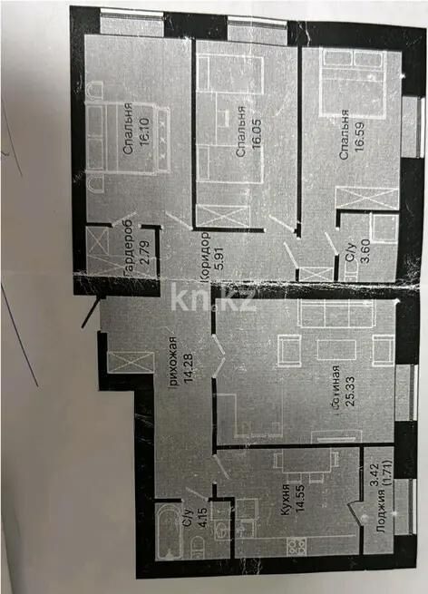 Продажа 4-комнатной квартиры, 120 м² - Продажа квартир в р-не Сарайшык Астаны фото 6 из 6