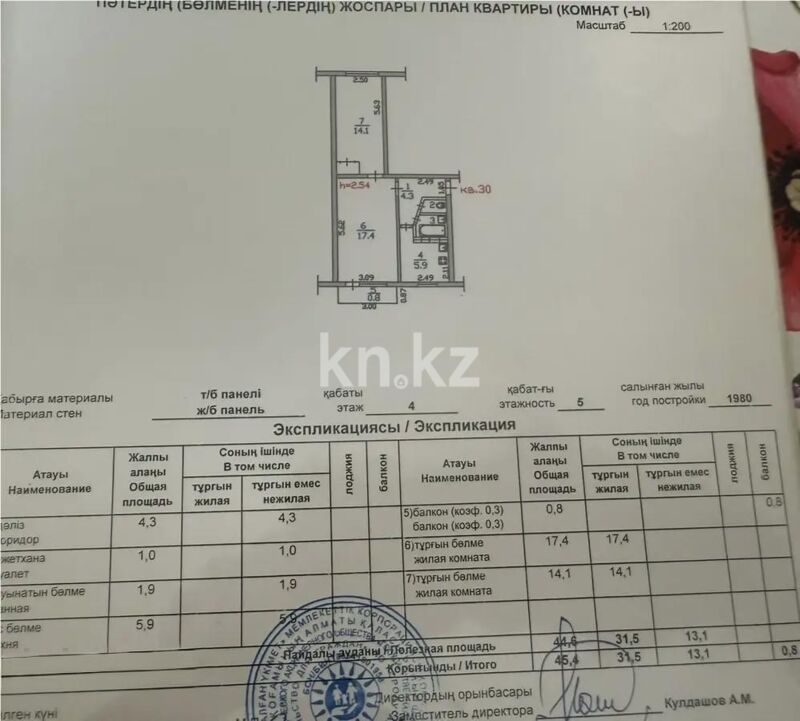 Продажа 2-комнатной квартиры, 45.4 м² - Продажа двухкомнатных квартир в блочном доме в Казахстане - страница 80 фото 7 из 7