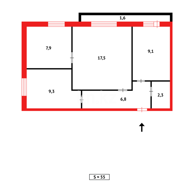 Продажа 3-комнатной квартиры, 54 м² - Продажа трехкомнатных квартир в Темиртау - страница 18 фото 11 из 11