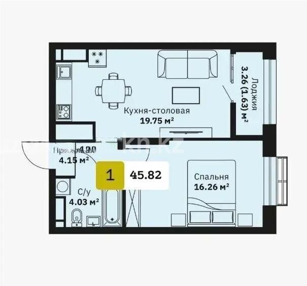 Продажа 2-комнатной квартиры, 49 м² - Продажа недвижимости в Алматы - страница 17 фото 1 из 1
