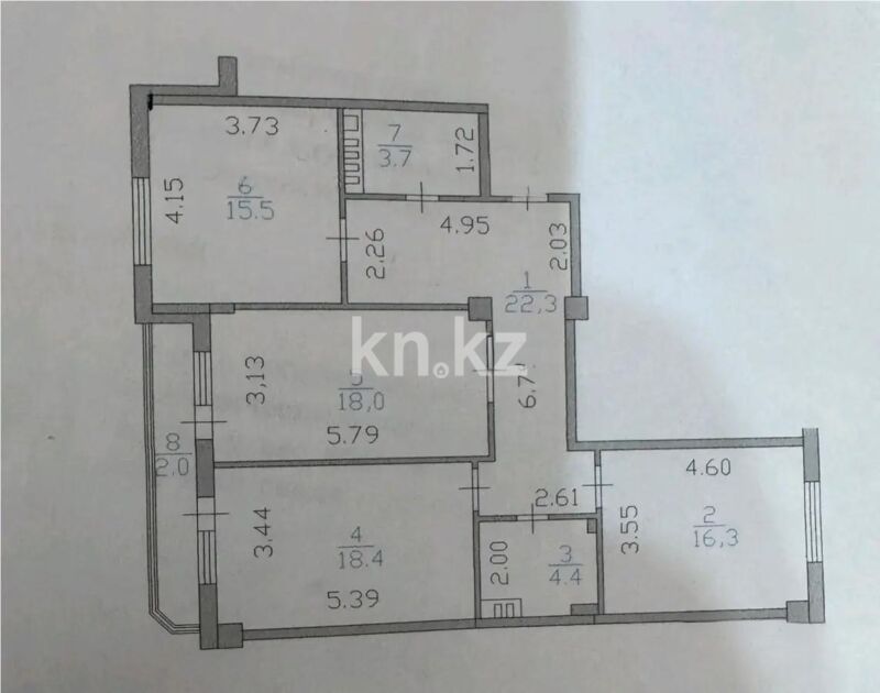 Продажа 3-комнатной квартиры, 101.2 м² - Продажа квартир в Астане - страница 17 фото 6 из 6