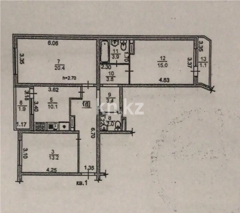 Продажа 3-комнатной квартиры, 86.3 м² - Продажа трехкомнатных квартир в Алатауском р-не Алматы - страница 5 фото 5 из 5