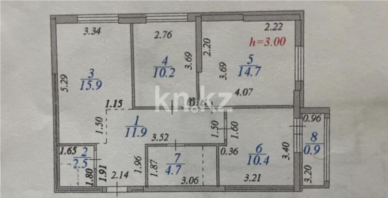 Продажа 3-комнатной квартиры, 72 м² - Продажа квартир в р-не Сарайшык Астаны - страница 4 фото 7 из 7