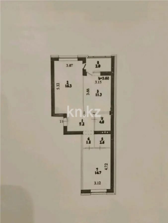 Продажа 2-комнатной квартиры, 60 м² - Продажа квартир в блочном доме в Астане фото 1 из 1