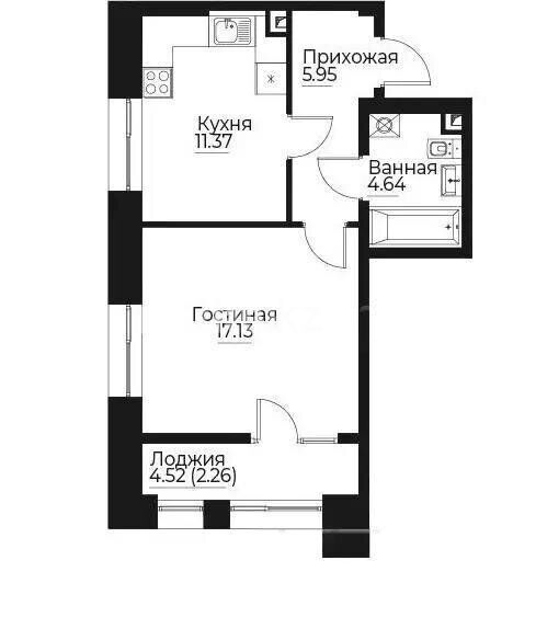 Продажа 1-комнатной квартиры, 41 м² - Продажа  однокомнатных квартир в новостройках Алматы - страница 3 фото 1 из 1