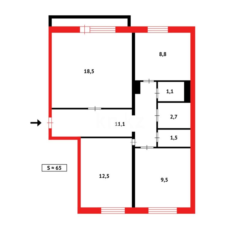 Продажа 3-комнатной квартиры, 64 м² - Продажа квартир в Караганде - страница 22 фото 10 из 10