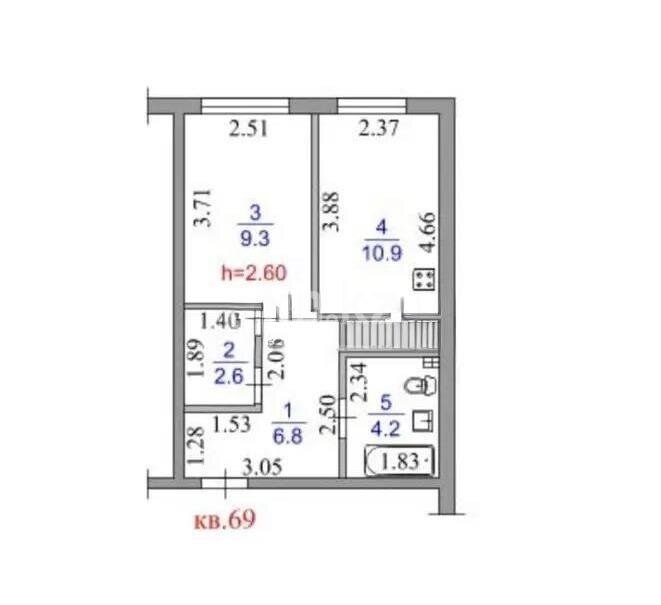Продажа 2-комнатной квартиры, 33.8 м² - Продажа квартир в Казахстане - страница 122 фото 5 из 5