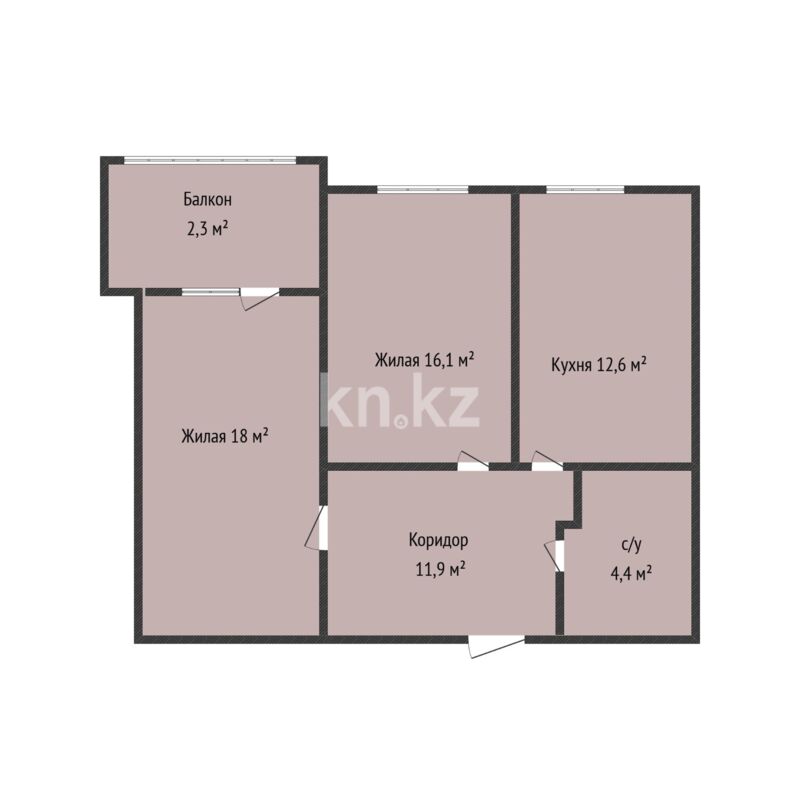 Продажа 2-комнатной квартиры, 65.3 м² - Продажа двухкомнатных квартир в Костанае фото 7 из 7
