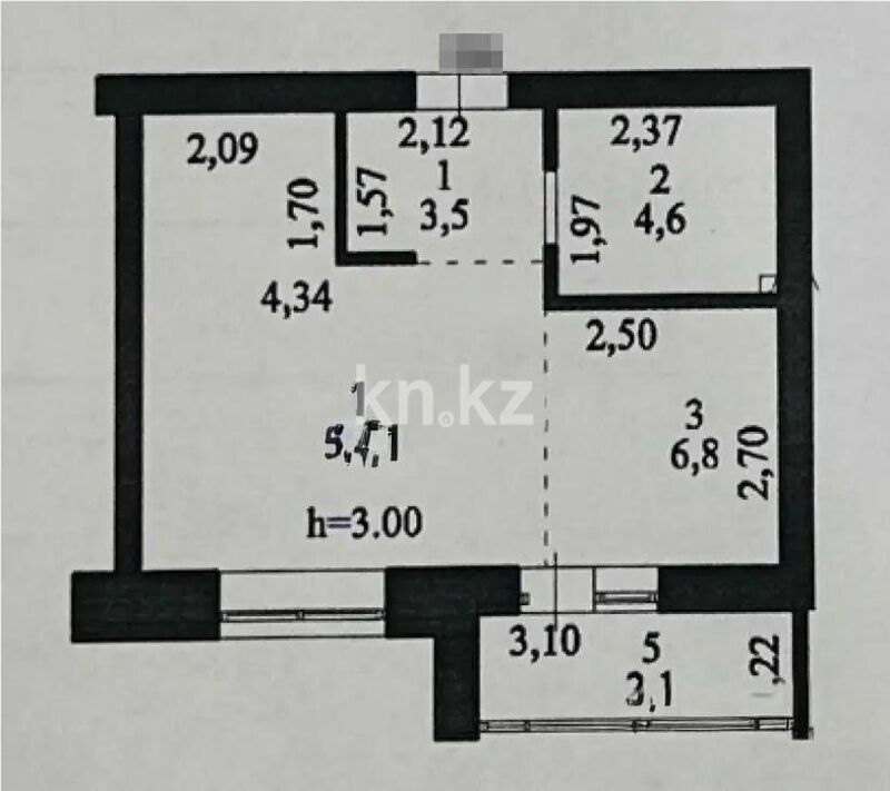 Продажа 1-комнатной квартиры, 34.1 м² - Продажа однокомнатных квартир в Астане - страница 48 фото 4 из 4