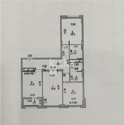 Продажа 3-комнатной квартиры, 85.7 м² - Продажа квартир в монолитно-каркасном доме в Астане - страница 2 фото 3 из 3