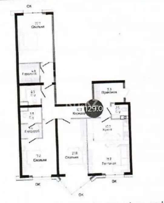 Продажа 4-комнатной квартиры, 129 м² - Недвижимость в Алматы - страница 29 фото 3 из 3