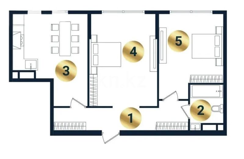 Продажа 3-комнатной квартиры, 71.5 м² - Продажа квартир в Турксибском р-не Алматы - страница 3 фото 1 из 1