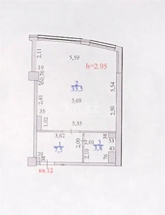 Продажа 1-комнатной квартиры, 44.8 м² - Продажа квартир в Казахстане - страница 3 фото 3 из 3