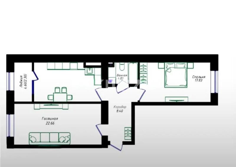 Продажа 2-комнатной квартиры, 72 м² - Продажа двухкомнатных квартир в р-не Есиль Астаны - страница 36 фото 1 из 1