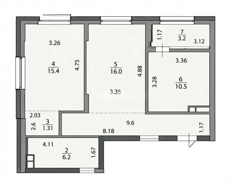 Продажа 2-комнатной квартиры, 63.1 м² - Продажа квартир в Казахстане - страница 134 фото 2 из 2