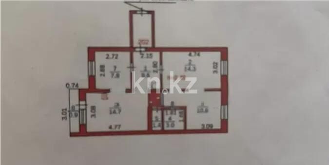 Продажа 3-комнатной квартиры, 62 м² - Продажа квартир в районе Майкудук в Караганде фото 8 из 8