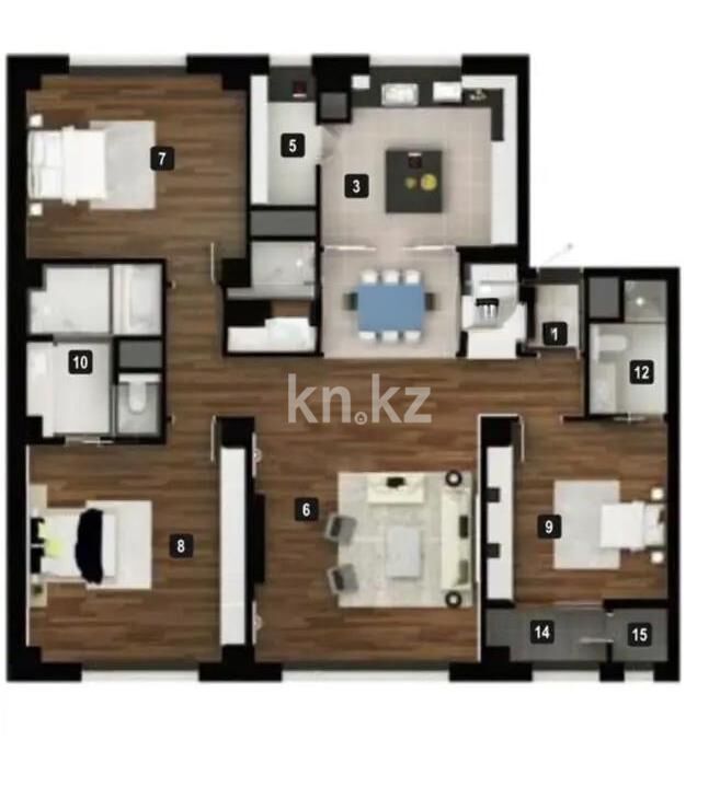 Продажа 4-комнатной квартиры, 177 м² - Продажа четырехкомнатных квартир в блочном доме в Казахстане - страница 10 фото 1 из 1