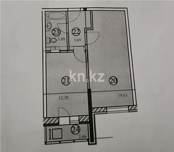 Продажа 1-комнатной квартиры, 41 м² - Продажа квартир в блочном доме в Астане - страница 19 фото 3 из 3