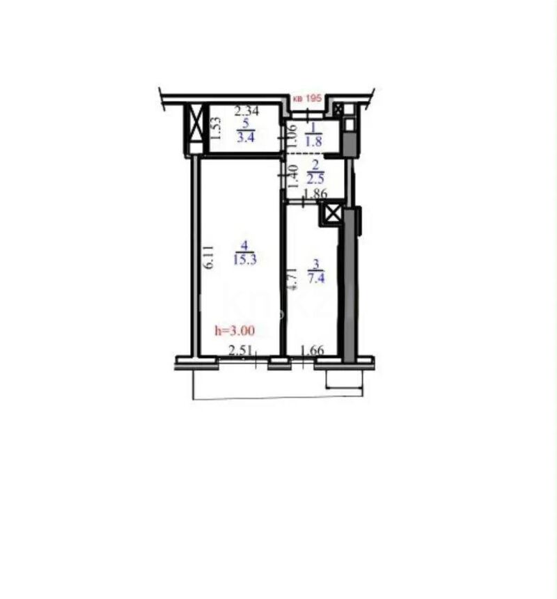 Продажа 1-комнатной квартиры, 30.4 м² - Продажа однокомнатных квартир от собственников в Алматы - страница 36 фото 1 из 1
