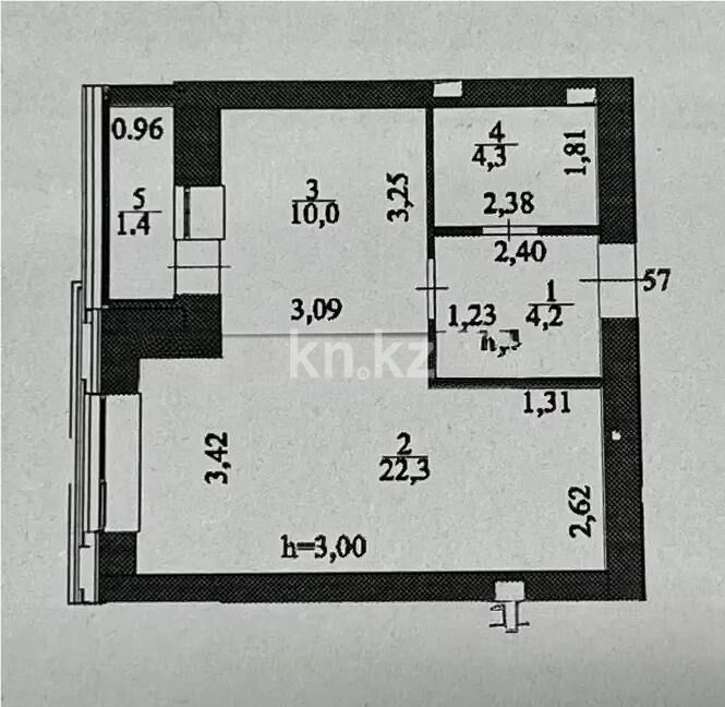 Продажа 1-комнатной квартиры, 42.2 м² - Продажа однокомнатных квартир в р-не Нура Астаны - страница 33 фото 7 из 7